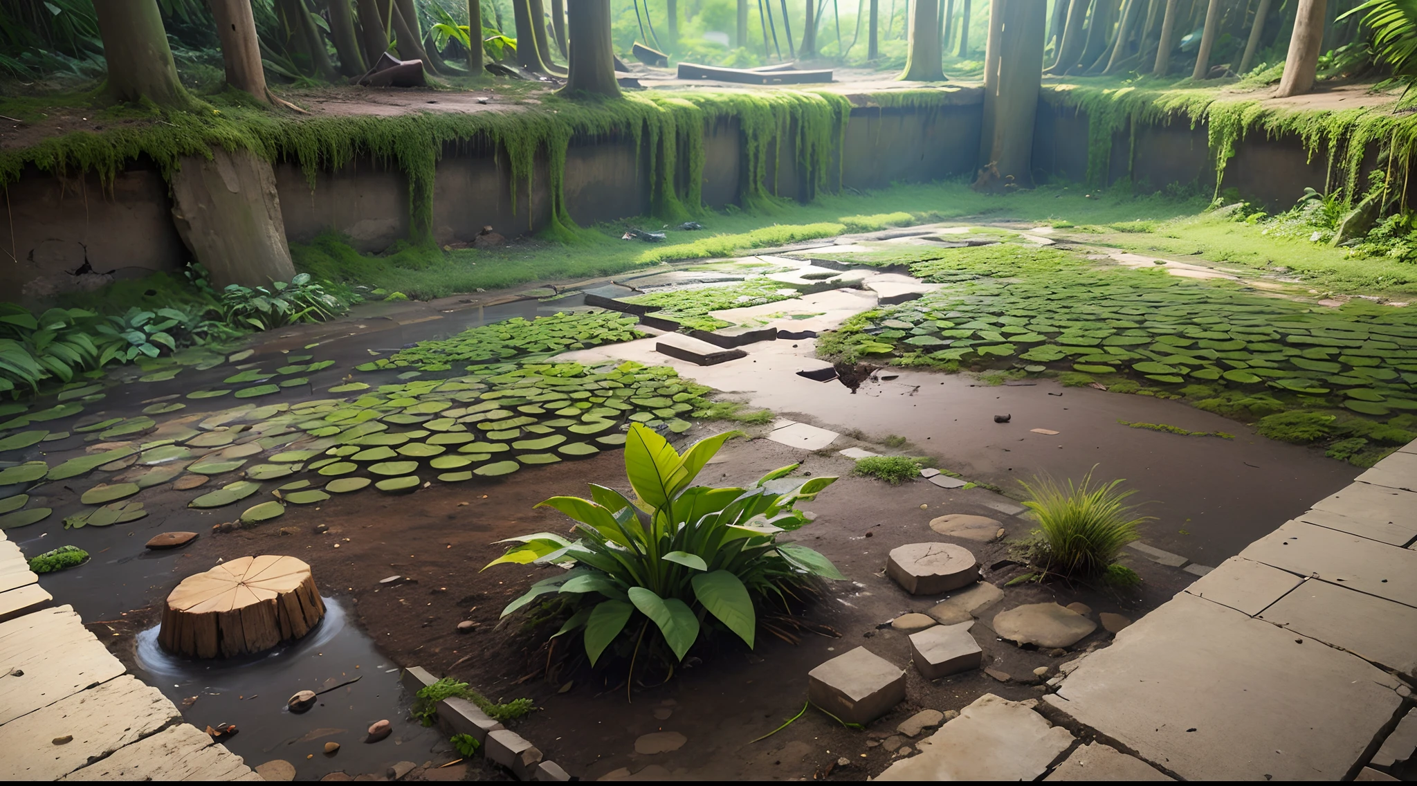 jungle floor crushed, temple under the broken floor --auto --s2