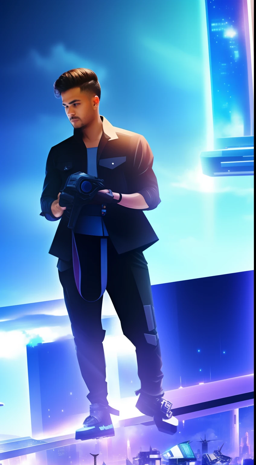 Change the background to Futuristic city