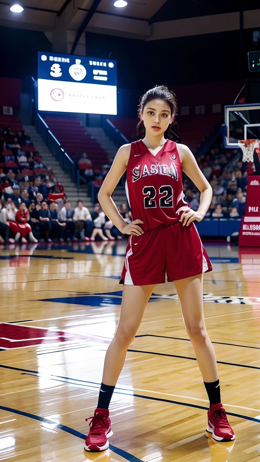 Woman in Basketball Suit