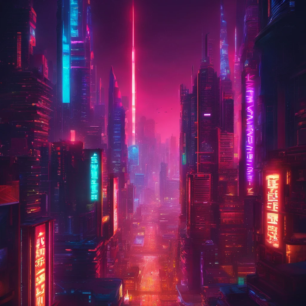 megalopolis, Lots of tall skyscrapers, evening, Without cloudy weather, Stars in the sky.