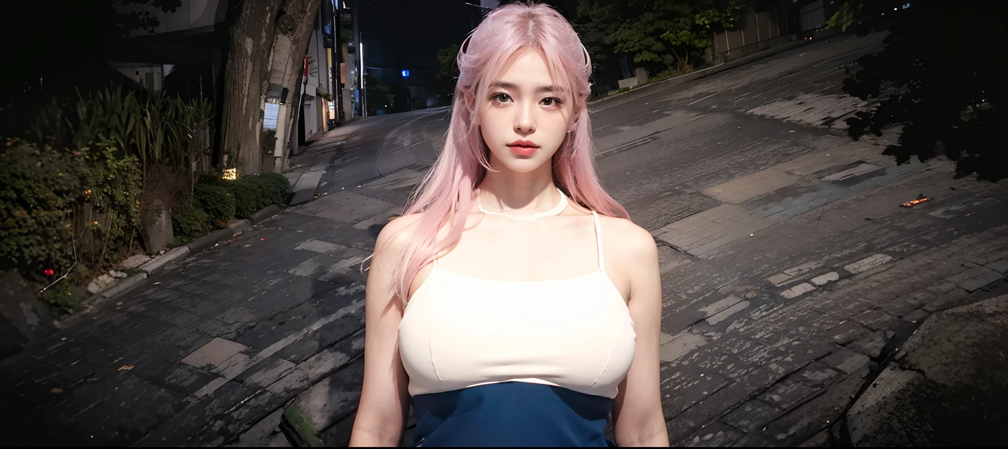 1girl, Tokyo street,night, cityscape,city lights, upper body,close-up, 8k, RAW photo, best quality, masterpiece,realistic, photo-realistic,