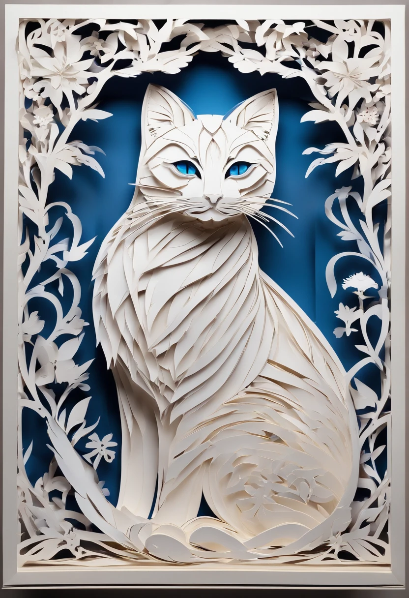 Baby Cat Animals,Median height with blue eyes、masutepiece、Display in irregular panels with multiple colors、