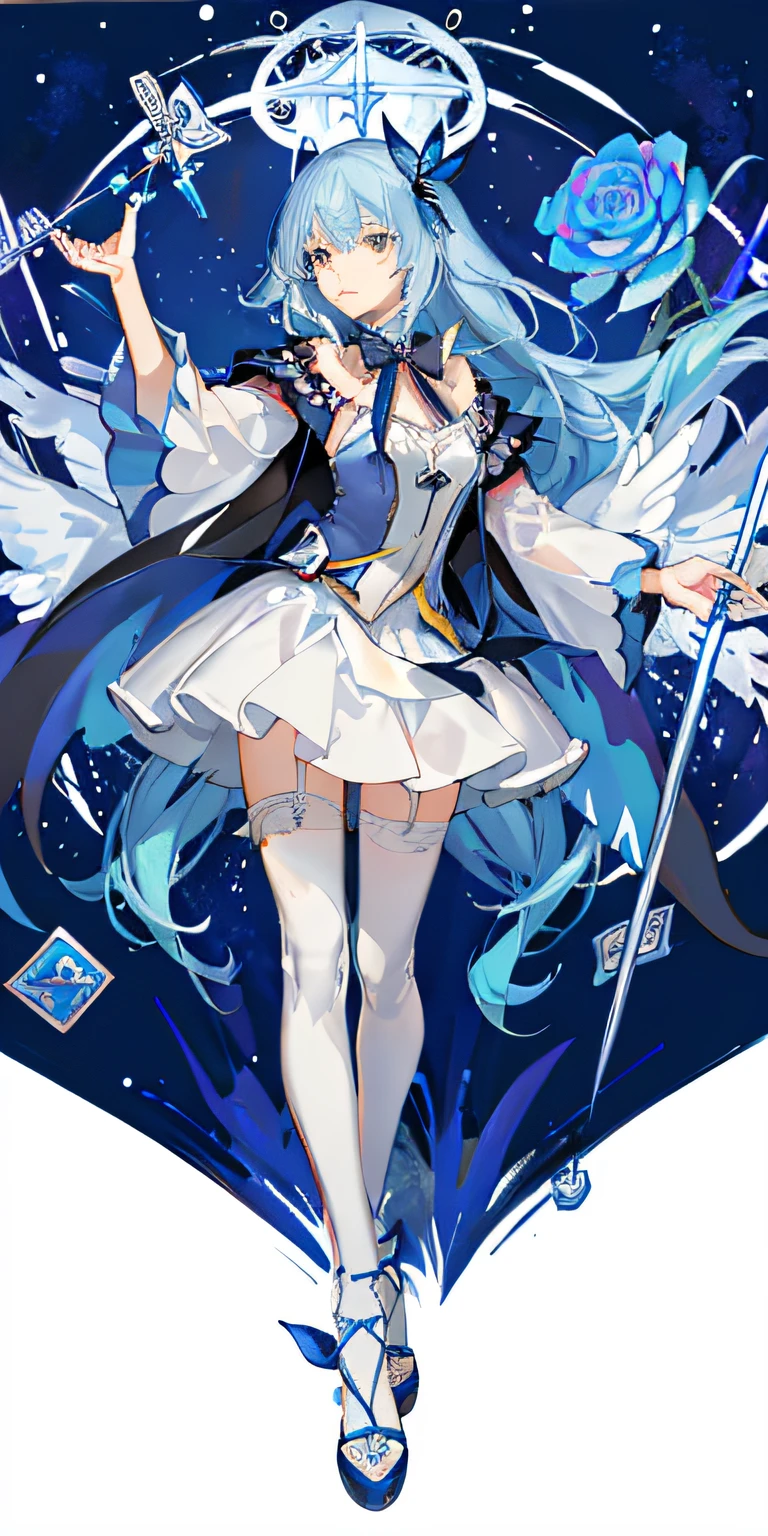(Golden Ratio: 1.2),(Rose Graffiti:1.2),(Fault Color:1.3),[(White:1.4)::10],(Full-body:1.2),(Ultra Detail:1.3),(Tarot:1.6),(Magician:1.6),(Magician: Tarot): 1.6), (Paper: 1.2), (Fairy: 1.6), (Fairy Wings: 1.2), Full body, standing in the air, (Cool: 1.2), (Red Long Hair),(Butterfly Hair Ornament),( Floral Hair Ornament: 1.0),((Sandals,Rocket)),(Colorful Cocktail Long Dress:1.0)+ (Loose Sleeve Coat:1.3)+(Floating Colorful Tassel and Ribbon: 1.2),(White Stockings: 1.2),(Multicolored Ink Paper Flowers Growing on Face:1.2),(Colorful Flower Sea:1.3),(Chaotic Geometric Image:1.3 ), (Negative space: 0.8), (Drawing board: 1.3), (Ether Colorful Ink Flow: 1.3)