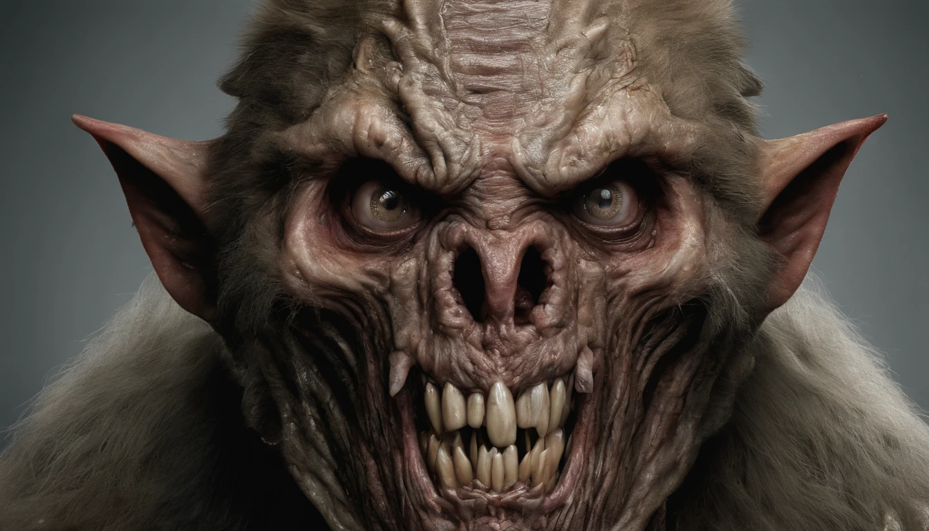 hyper realistic and highly detailed, an otherworldly horror creature, rot skin texture, half body portrait, cinematic, movie still, captured in the style of Sony Alpha A7 III camera