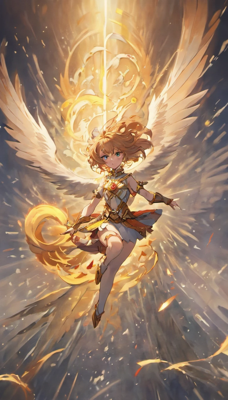 A majestic griffin, a mythical creature with the body of a lion and the head of an eagle, soaring through the skies with powerful wings. Its sharp gaze exudes fierceness, as its talons gleam with razor-sharp claws. The griffin is surrounded by an aura of sadness, adding depth to its immense presence. It is large and commands attention as it gracefully glides through the air with ease. The fantastical realm it inhabits is filled with mythical landscapes and magical creatures. The griffin itself is a symbol of intensity and the mythical monsters of legends.
