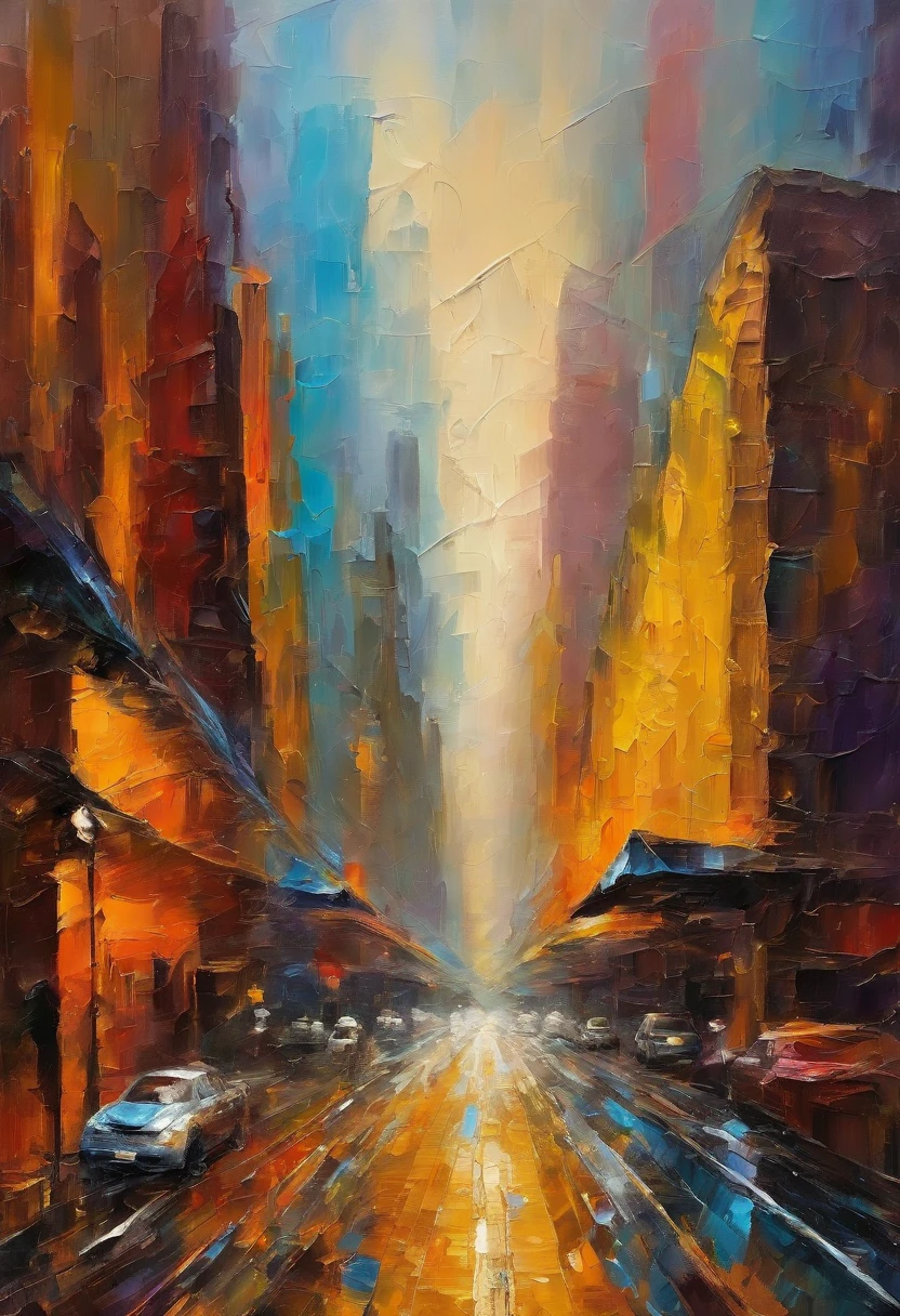 photo realistic, electric spectaculars, mirage of future city, straight road toward back, 8K, highly detailed, extreme coloring, spiritual
