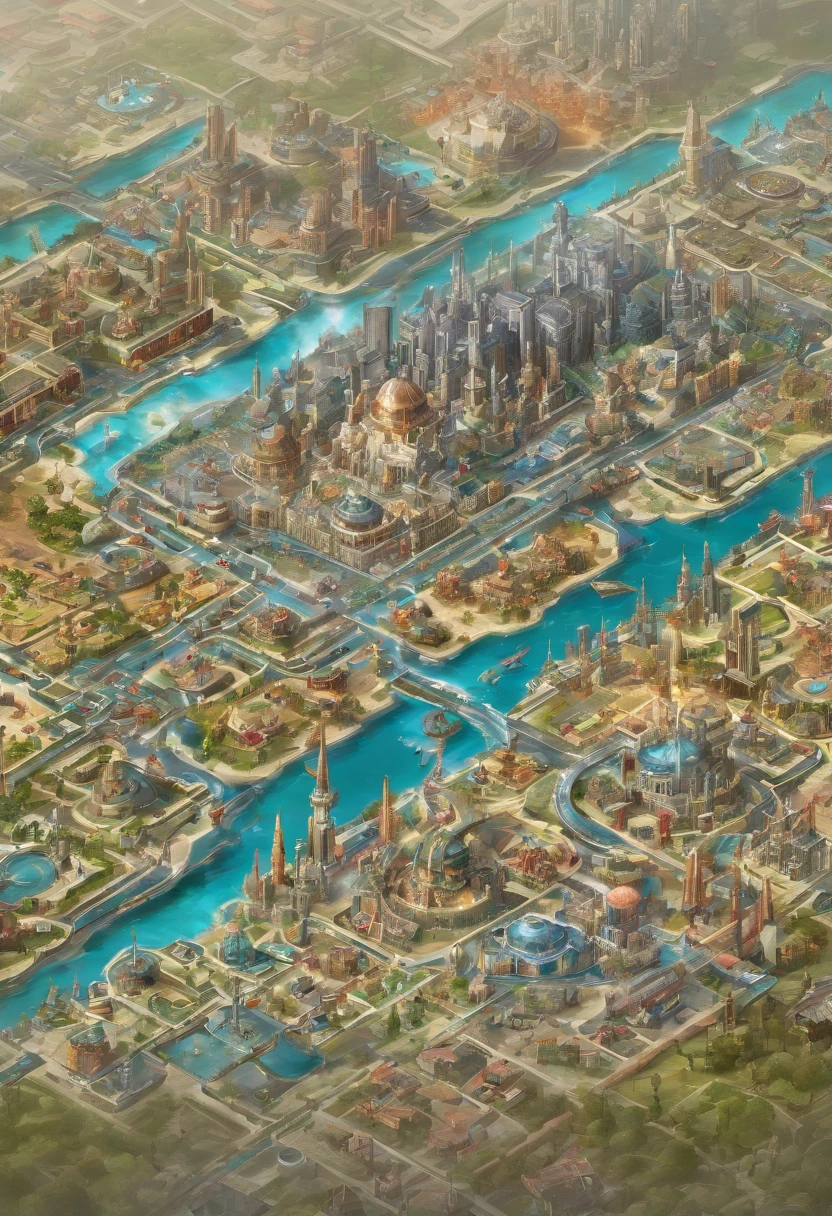 photo realistic, electric spectaculars, mirage of future city, straight road toward back, 8K, highly detailed, extreme coloring, spiritual