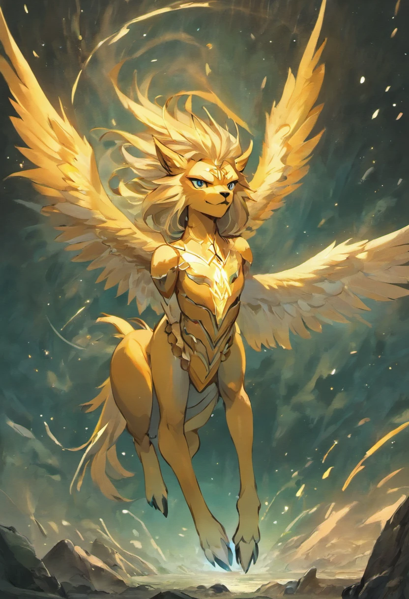 Gryphon, mysterious creature, A majestic, Powerful wings, Lion body, Eagle head, Fierce gaze, sharp talons, grieves, The large, flight, Fantasy realm, mythological landscape, magia, mysterious creature, mythological beasts, furious, Mythical monsters