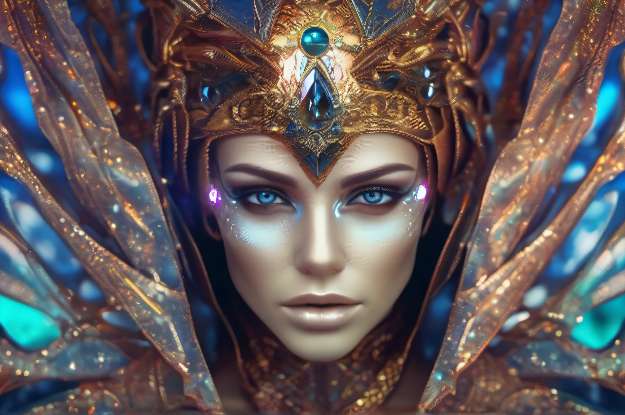(((cuerpo completo))) de Cosmic Fallen Angel woman , Ojos claros y brillantes, biomech, misterioso, horripilante, Pesadilla, colores muy brillantes, light particles, con luz brillante, Mshiff, Arte de papel pintado, Fondo de pantalla UHD, Anakil Skywalker, 15 years, Ropa medieval