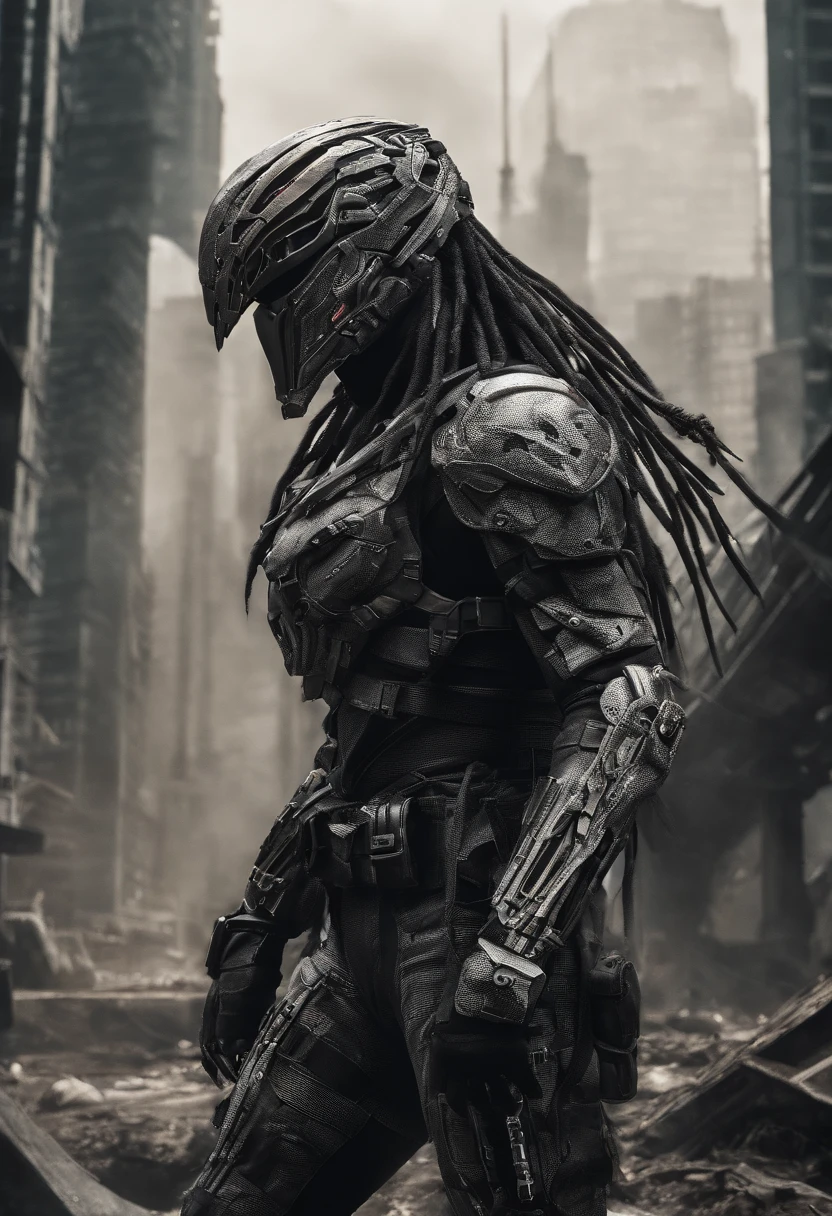 Predator,full bodyesbian,Authentic background