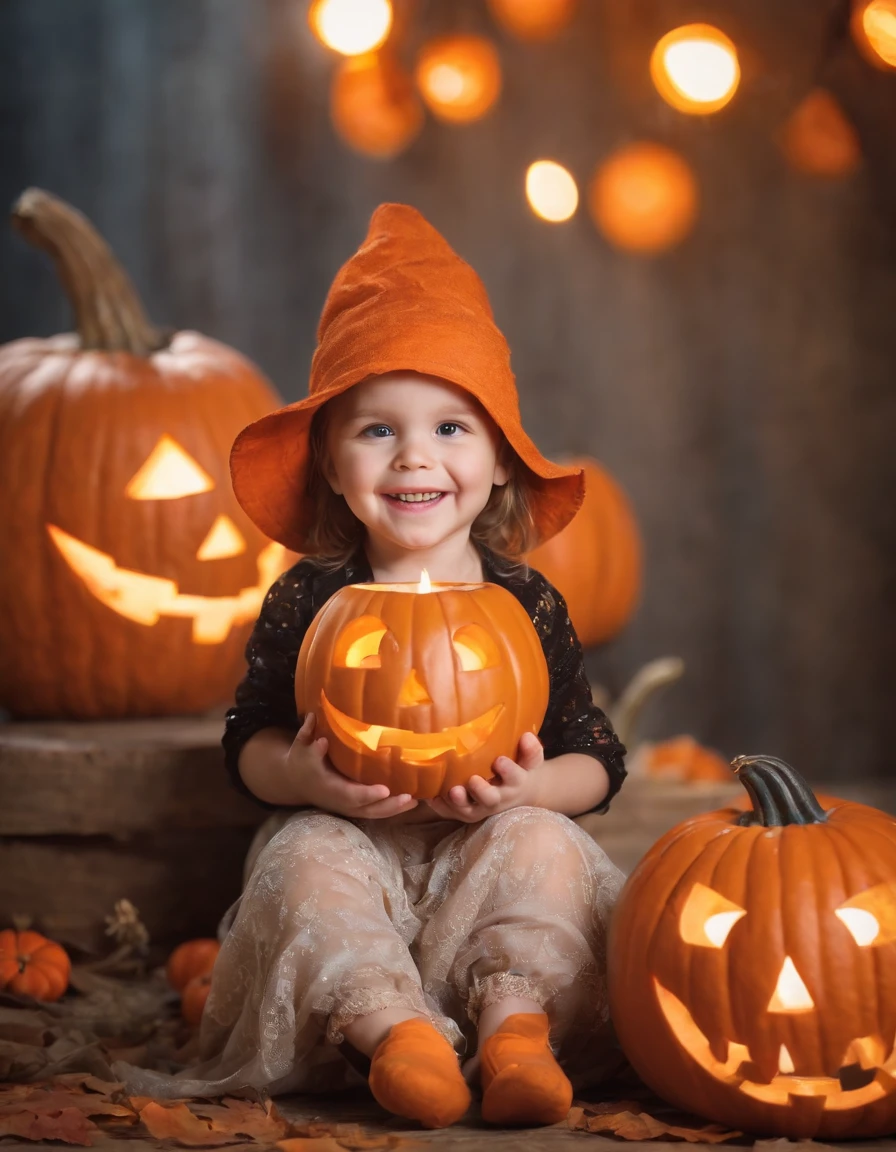 criar uma imagem 1080x1920 de hallowen, cim bruxas e aboboras, pessoas em festa de fantasia