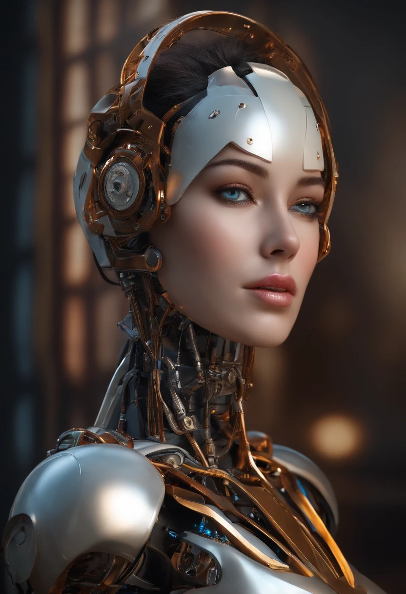 Realistic image female robot
