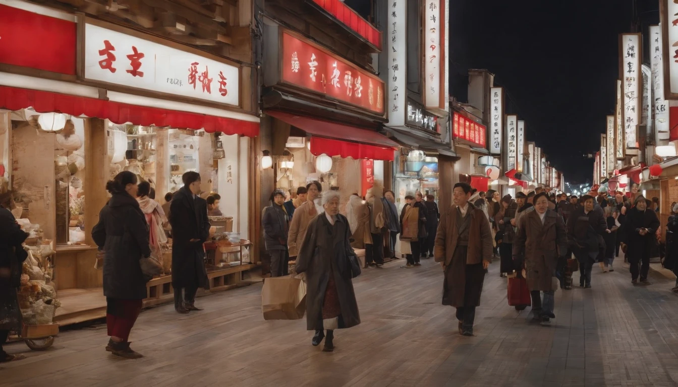 1960Chronological order of Japan,A bustling shopping street、wanting