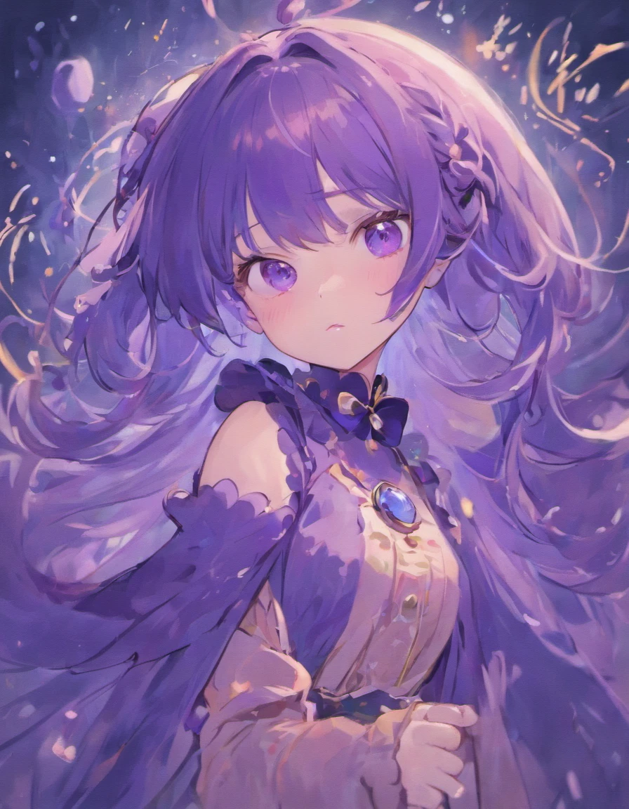 Blueberry Girl,Purple colored hair,Cute