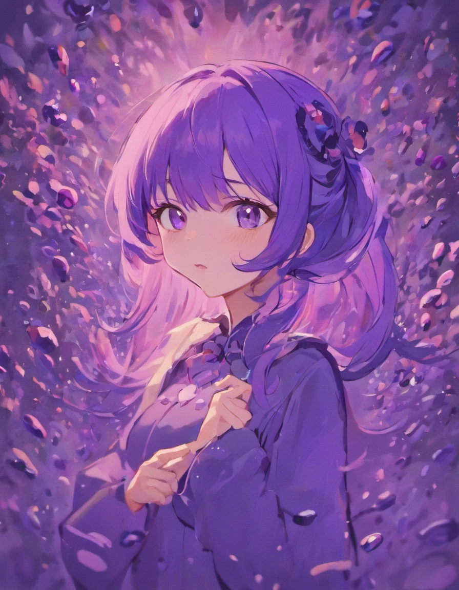 Blueberry Girl,Purple colored hair,Cute loli