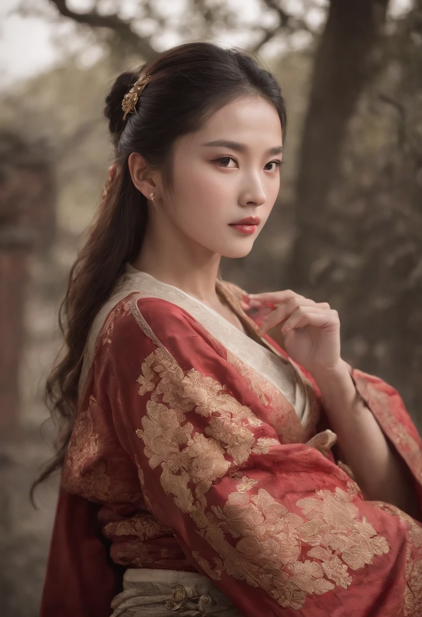 Feng Shen List,tmasterpiece,ultra fine photos,,best qualtiy,超高分辨率,Photoreality,Chiaroscuro,(full-body portraits),stunningly beautiful,dynamicposes,delicated face,Bigchest,Murderous eyes,(seen from the side),She wears ancient Chinese armor,very highly detailed background,detailed face with,Detailed and complex busy background,untidy,opulent,milkyW,Highly detailed skin,Realistic details of skin,Visible Pore,tack sharp focus,volume fog,8k uhd,digital SLR camera,high qulity,filmgrain,White skin of the,photo-realism,lomography,The palace of the Yin Shang King in ancient China , look from down, semi transparent