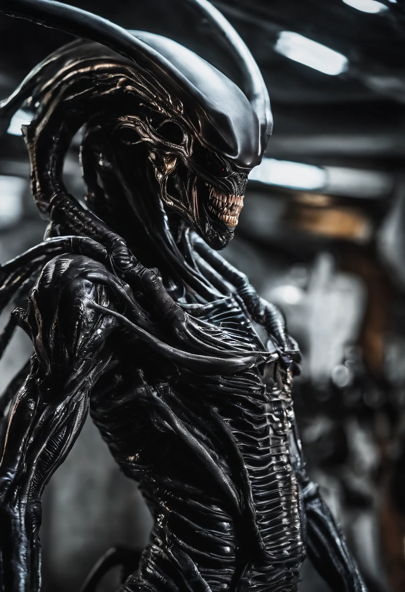 Xenomorph，Battle form，fully body photo，Delicate picture