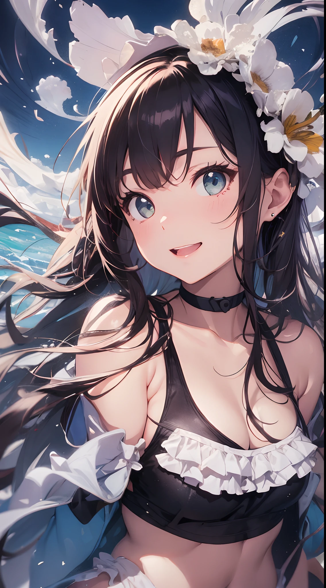 masterpiece, Highest quality, High resolution, smile ,Completely naked ,Twin tails,A man&#39;s penis is inserted into a woman&#39;s vagina and the woman looks pleased with it.