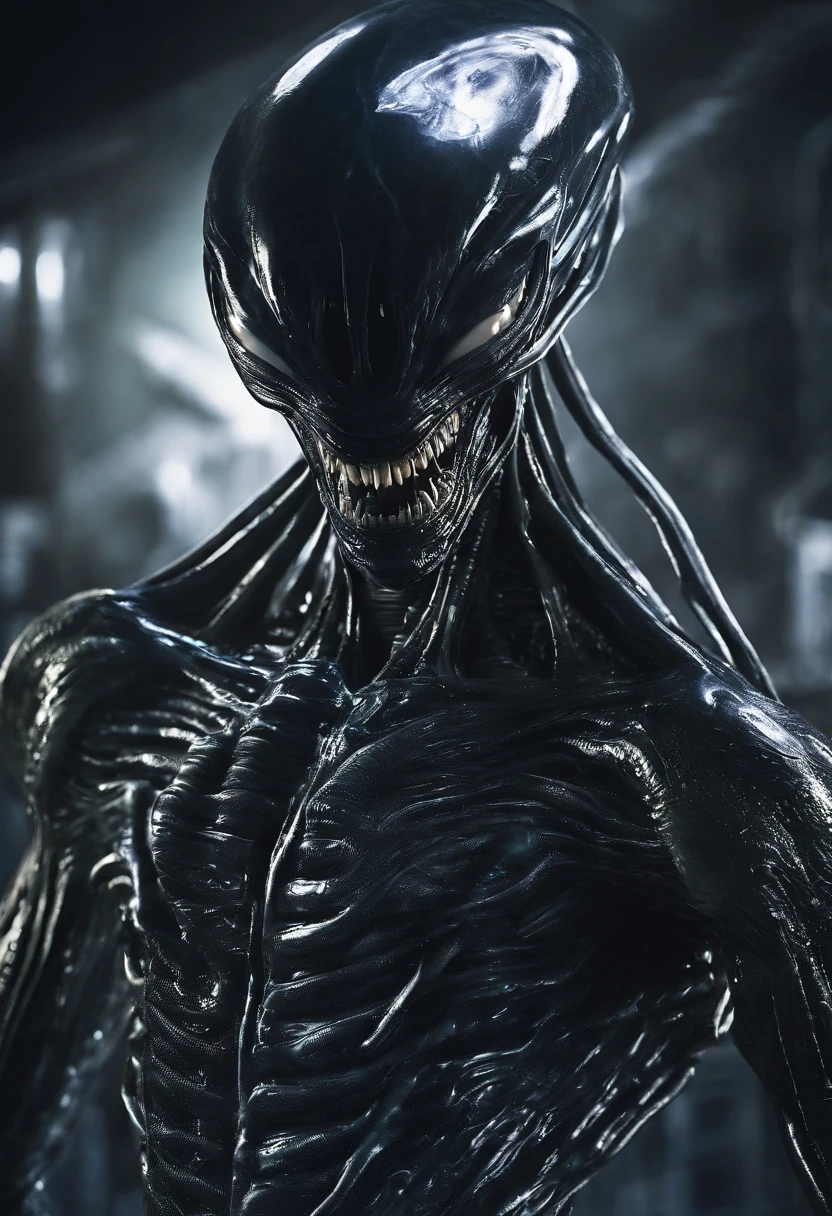 Alien venom，Full-body photos，high - tech，Laser laser，Delicate picture