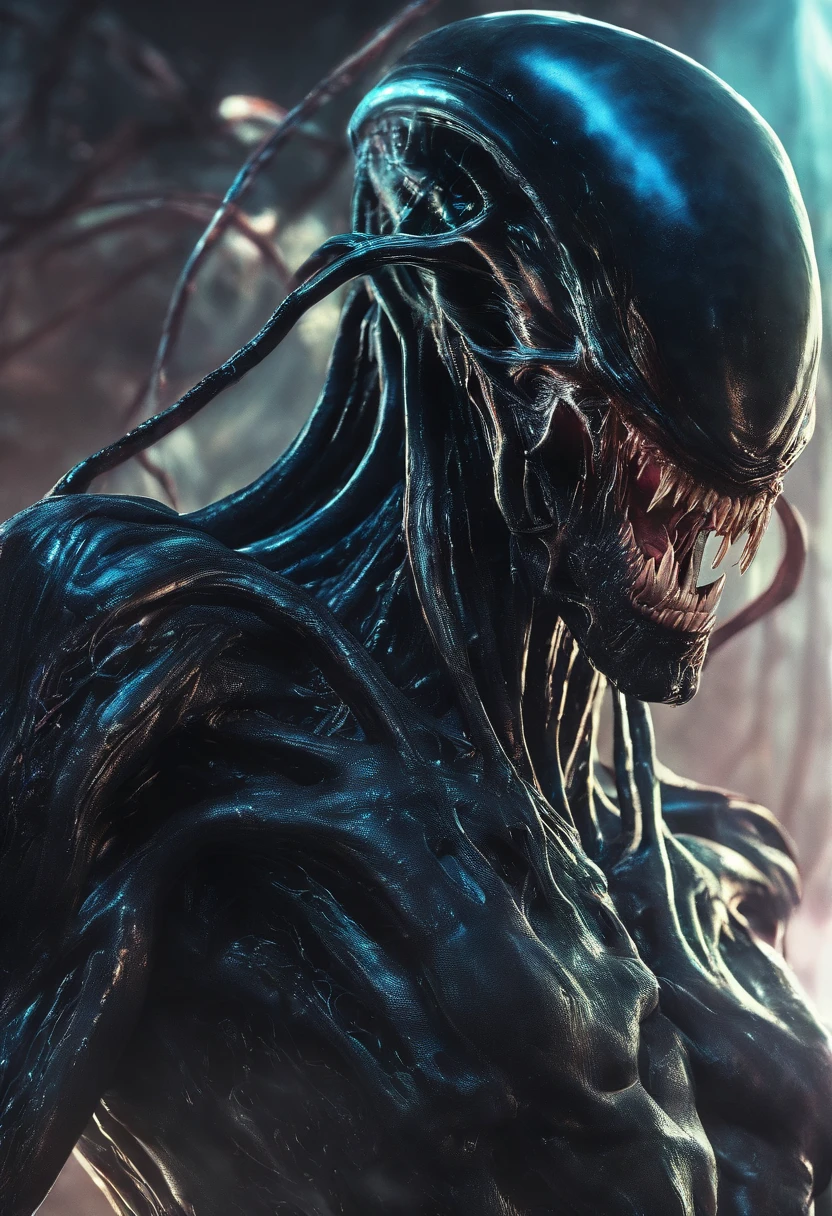 Venom possesses the alien,Full-body photos,high - tech,Laser laser,Delicate picture