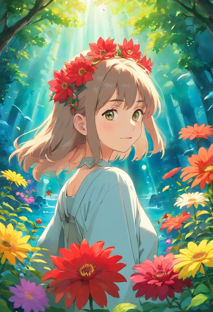 (mostly realistic:1.1)alraune with a large, beautiful red flower on its head, camouflaging itself among a sea of vibrant flowers(mostly realistic:0.9),(extremely detailed:1.1)lush green vines covering its body, brightly colored flowers flowing gracefully throughout its figure(mostly realistic: 1.1),(realistic:1.1)green leaves embracing its form, creating a harmonious blend of nature(mostly realistic: 1.1),(sharp focus:1.1),(photo-realistic:1.37),(studio lighting:1.1),(ultra-fine painting:1.1), (bokeh:1.1),(best quality:1.1).