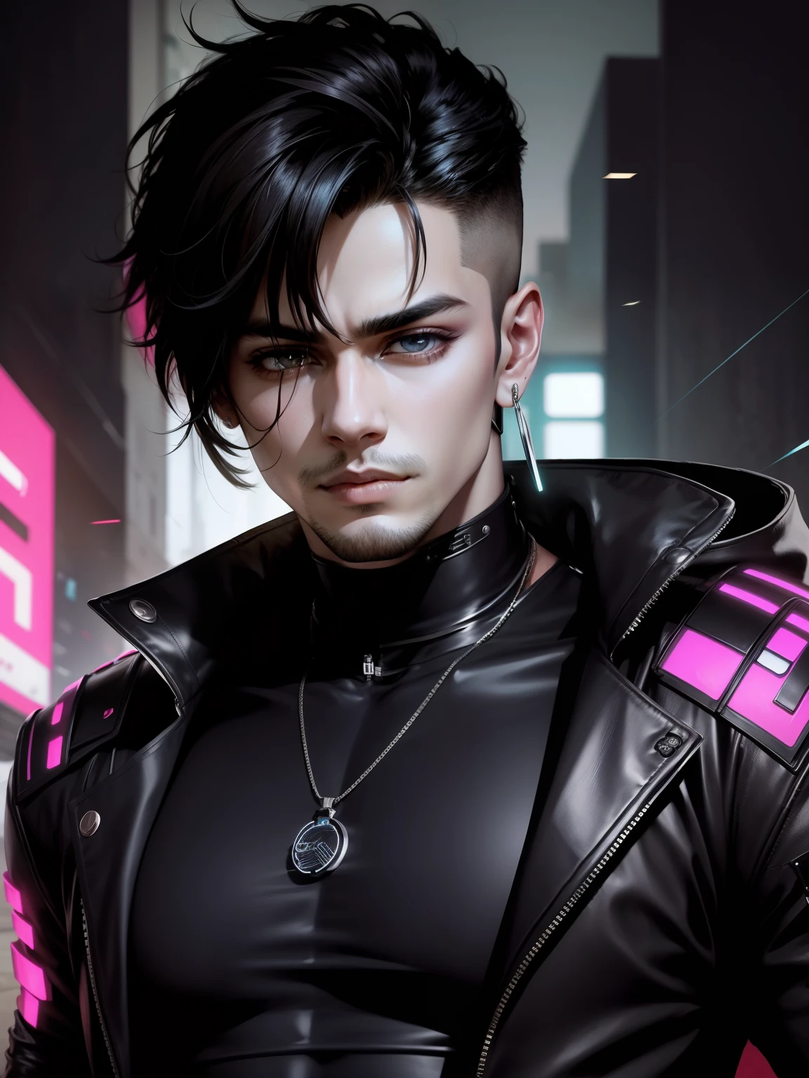 Change background cyberpunk handsome boy

ultra realistic with taigar,