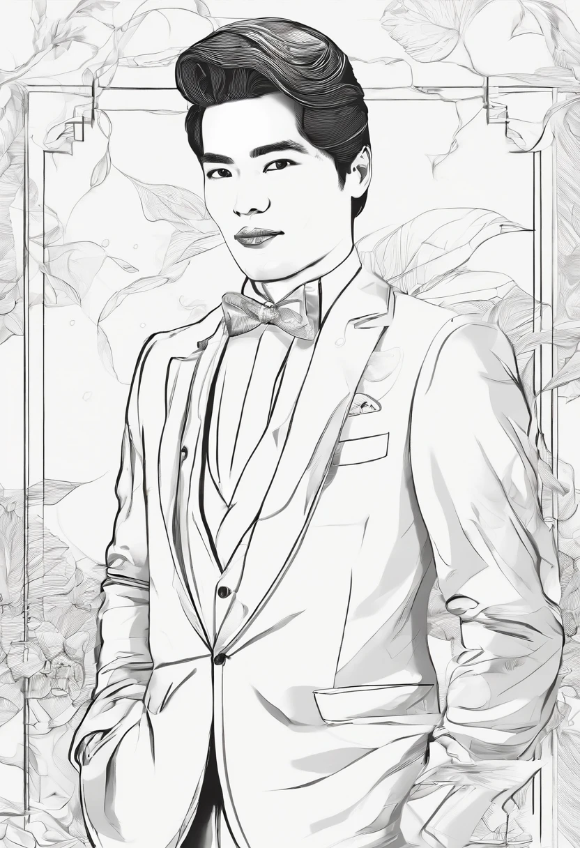 28yo, High resolution photo of a handsome man in a suit, Facing the camera with a genuine seductive smile. The level of realism of the image is、Must be so impeccable that it becomes nearly impossible to distinguish it from the actual photo. The subject of the photo must resemble the character "Mutsu Kokonotsu" From the anime series, "Lighting in Dagashkahe should be soft and flattering, Highlights the intricate details of the suit and the facial features of men. The focus should be sharp, Accurately capture all nuances and expressions. This image must be in HD quality, Reflects the professionalism and sophistication of the subject.  --ar1:1--V 5.1