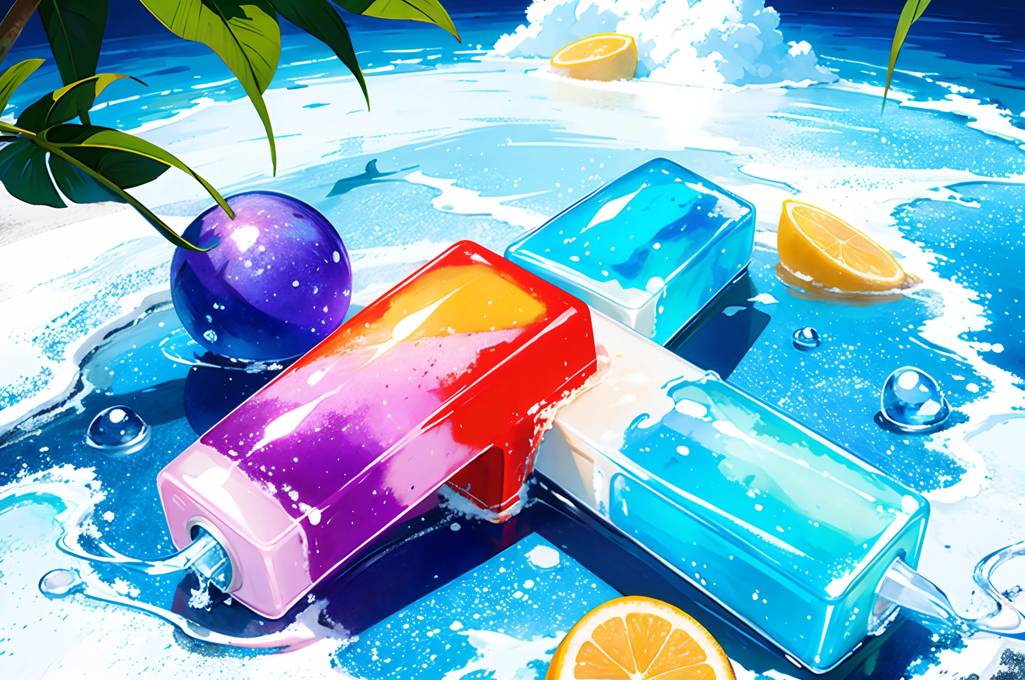 Colorful Stick Ice、Beautiful fece、Summer