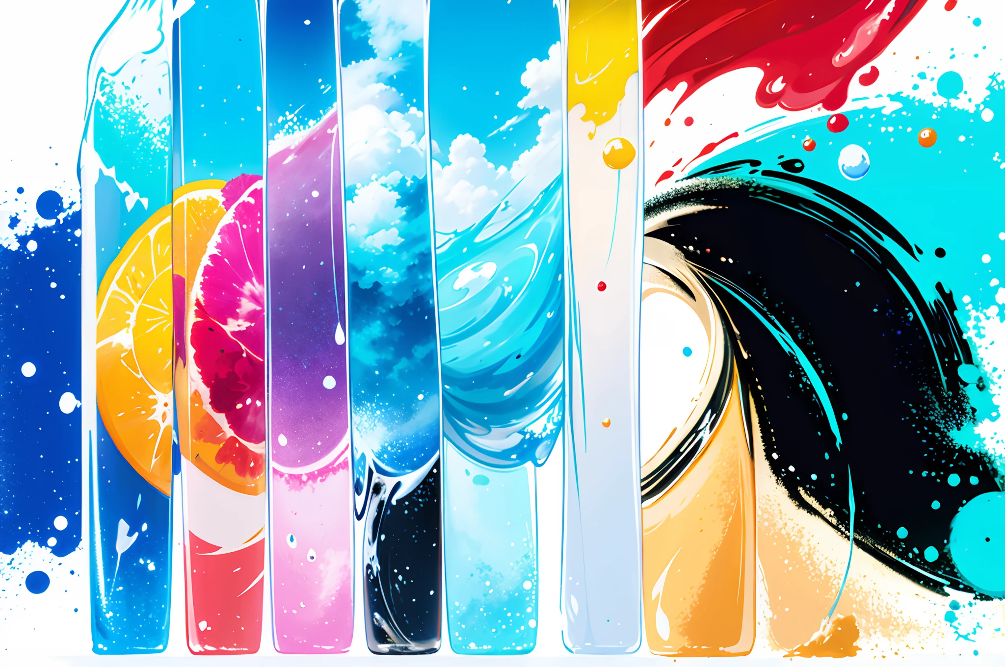 Colorful Stick Ice、Beautiful fece、Summer