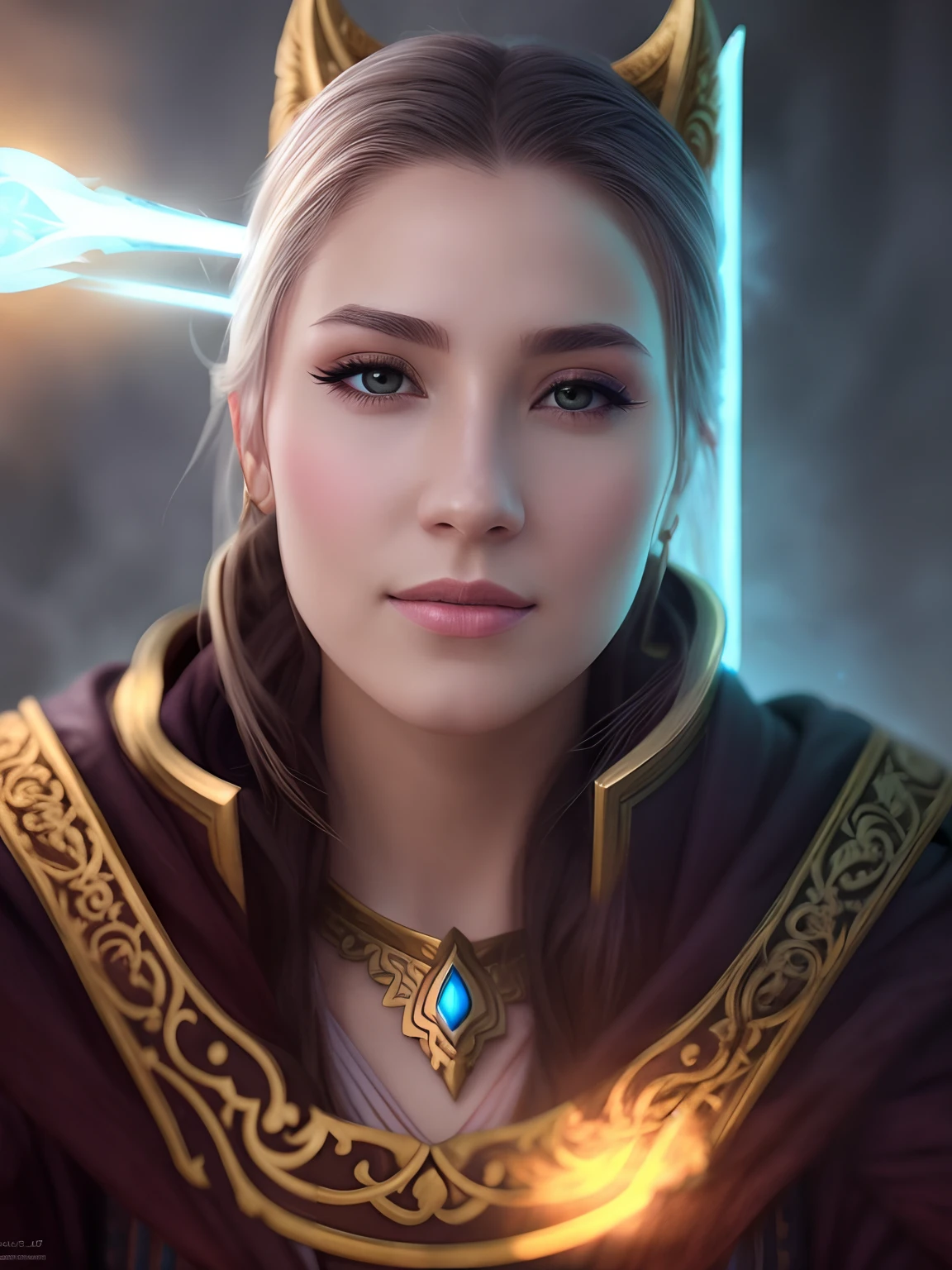 portrait of a female mage,