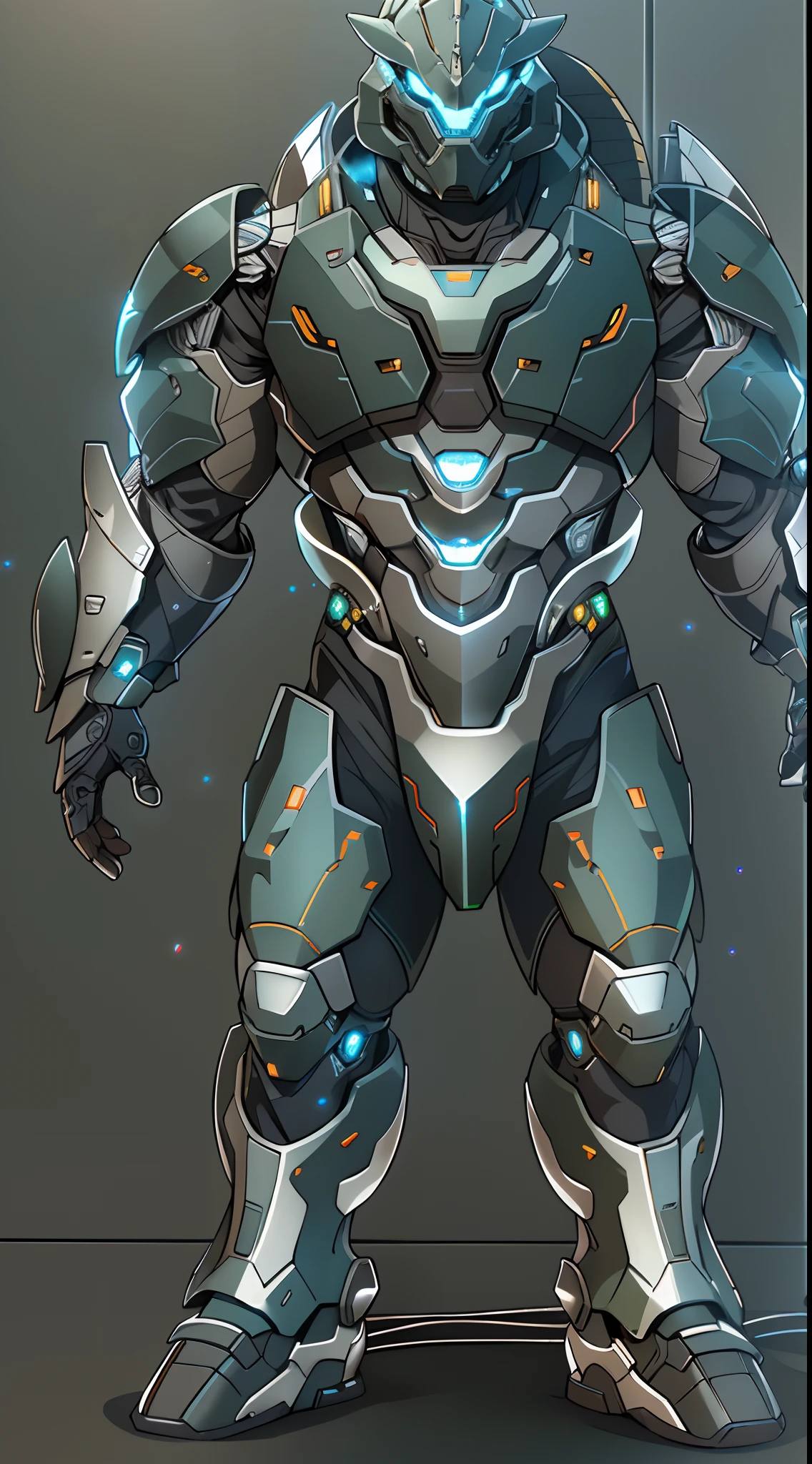 A high-tech combat armor suit inspired by Godzilla concept, Godzilla concept biotech battle armor, (Natural light, professional lighting:1.2, cinematic lighting:1.5, best shadow), (masterpiece:1.5), high definition, best quality, ultra-detailed, extremely delicate, anatomically correct, creativity, RAW photo, unreal engine 5, High-tech armored suits, psychedelic details, BiophyllTech, (add electric power around), fantasy, ultra intricately detailed, Ultra-complex design, A bio-sensitive high-tech battle armor suit infused with Godzilla characteristics, The angular design on the body is illuminated and the display is charging, (energy waves, Energy particles), octane render, perfect images quality, realistic, sure real, full hd, 32k, ((character concept art)), full body character drawing