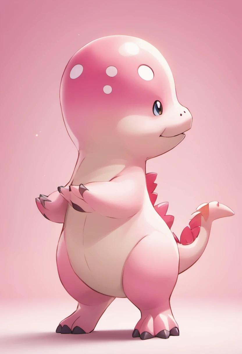 Cute kawaii dinosaurs,Pink skin,Popmart blind box,claymaterial,Bright background,arte 3D,depth of fields,pixar trend,hyper realisitc,Ray traching,Complicated details,animation lighting,full bodyesbian,standing on your feet