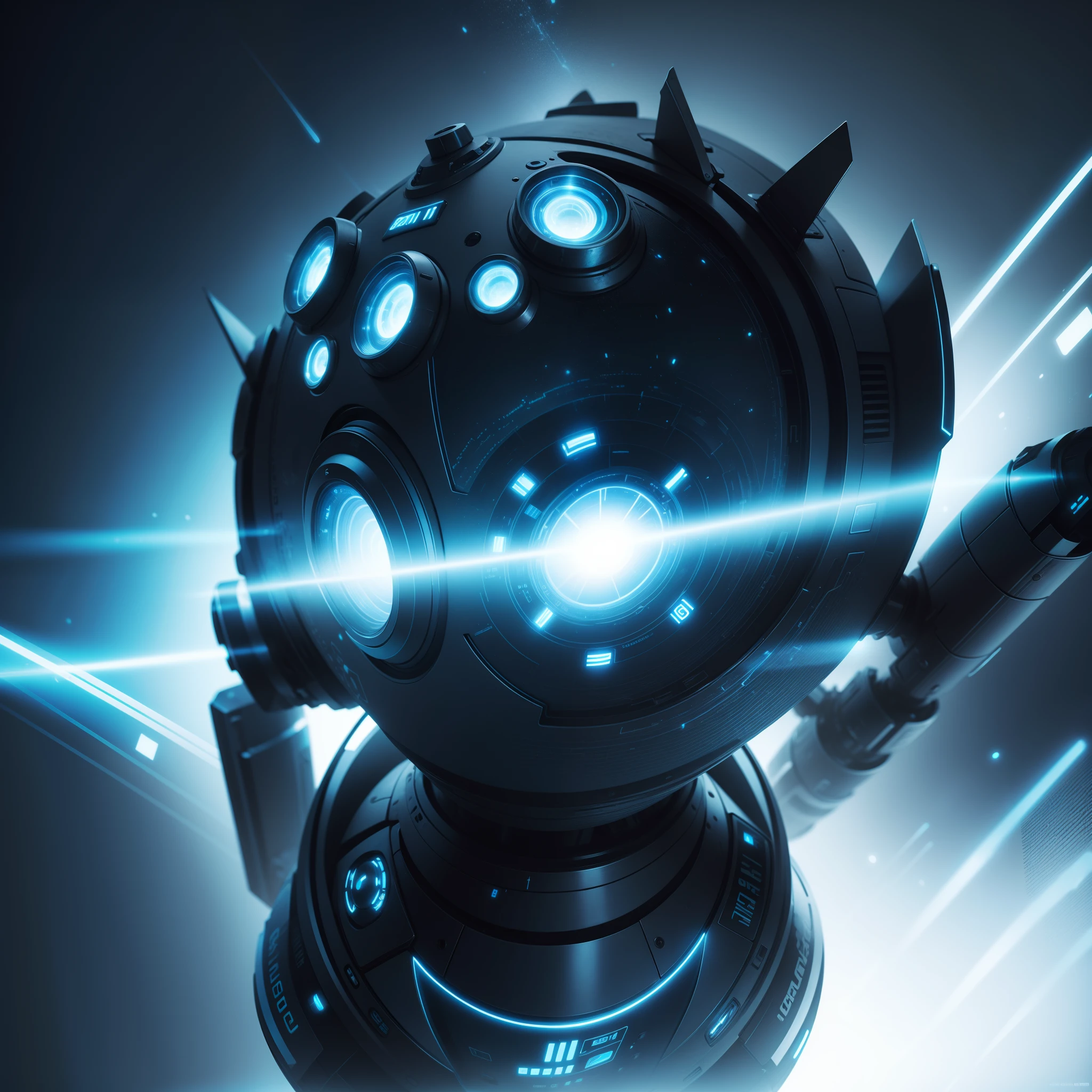 Sci-Fi background blue lights and high resolution images