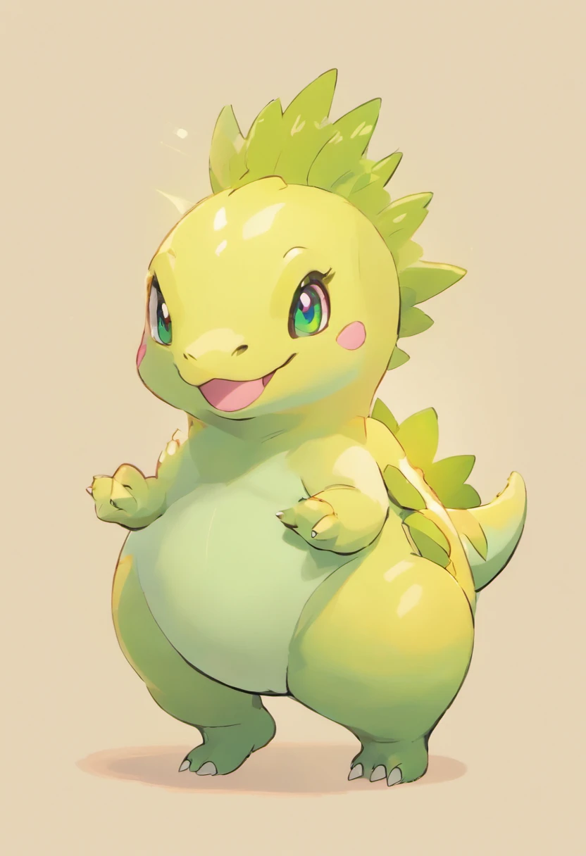 Cute kawaii dinosaurs,Pink green skin,Popmart blind box,claymaterial,Bright background,arte 3D,depth of fields,pixar trend,hyper realisitc,Ray traching,Complicated details,animation lighting,full bodyesbian,standing on your feet
