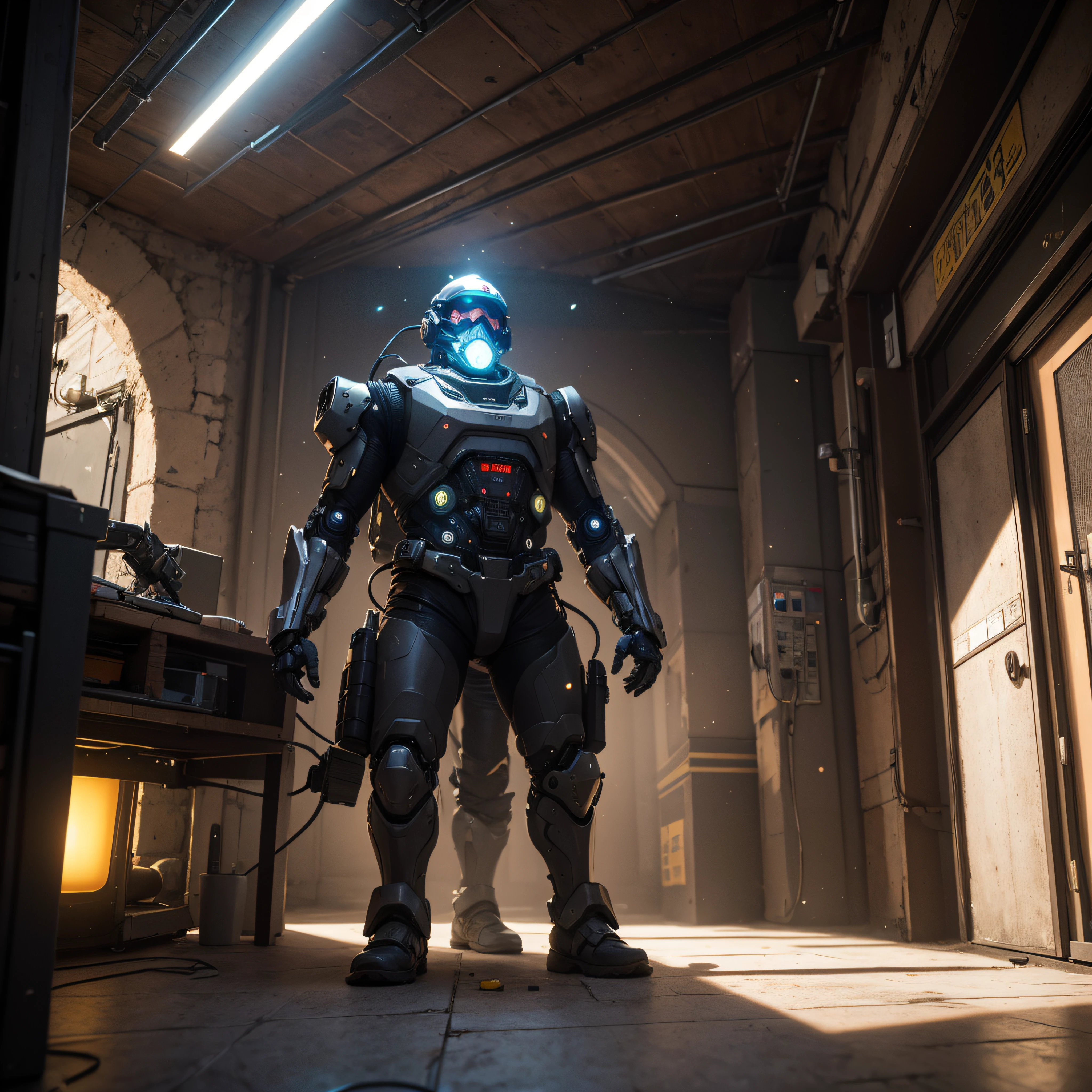 ((calidad superior)), ((obra maestra)), ((realista)), (Los detalles), (fotorrealista:1.5), puppet, marioneta de nadera humanoides tendidos en un piso de concreto, Science-Fiction, HDR, Trazado de rayos, NVIDIA RTX, Los ultra-Highres, Irreal 5, Sub-Surface Scatterring, PBR texturizado, Post-procesamiento, Anisotropic filtering, Profundidad de campos, maximum sharpness and sharpness, Regla de los tercios、8K RAW、(Luminescent Particles:1.4)、(super-detailed CG、Unidad 8k Fondos de pantalla、lighting like a movie、destello de lente、foco nítido、Arte cyberpunk、arquitectura cyberpunk