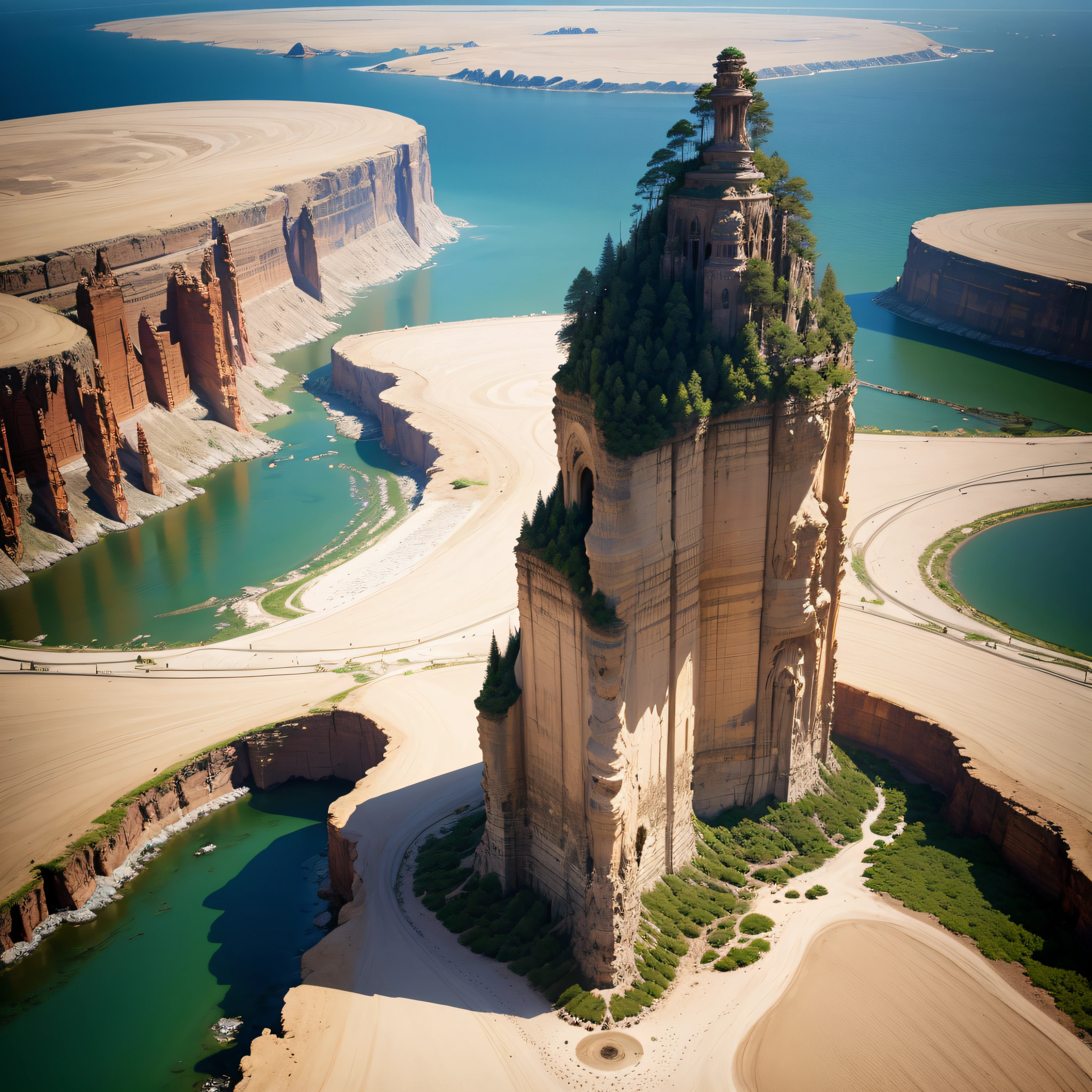 Images of wonders seen from above, seen from afar, are sharp and realistic