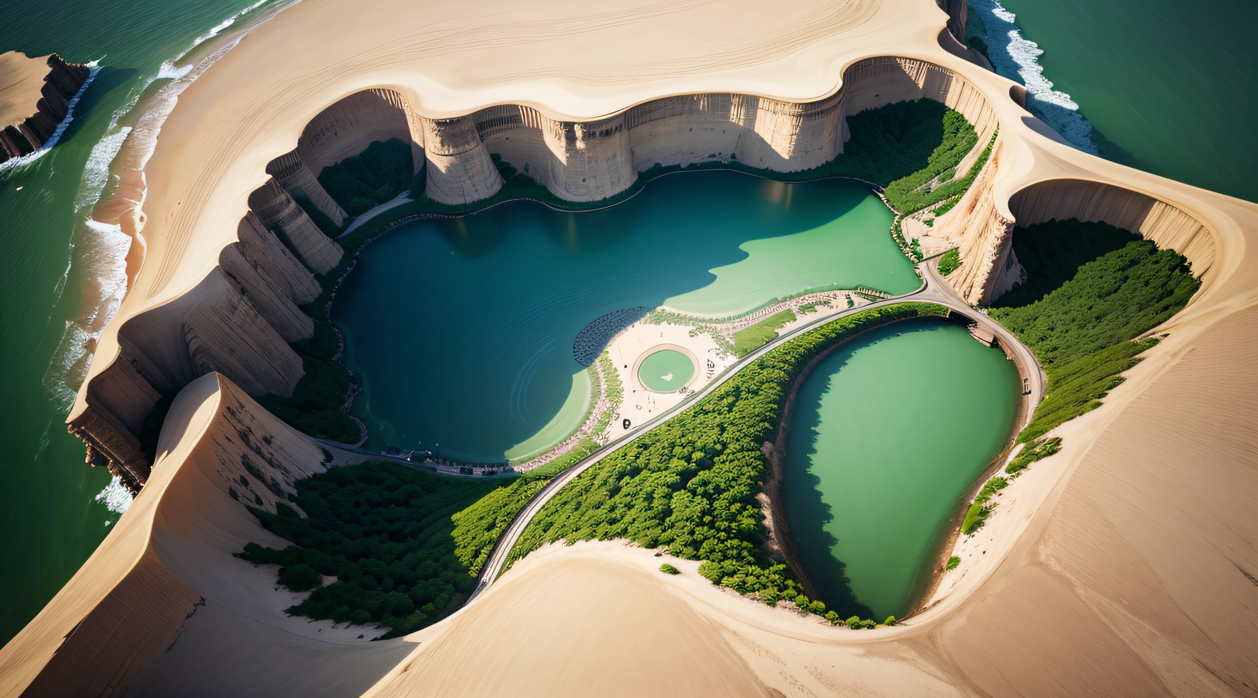 Images of wonders seen from above, seen from afar, are sharp and realistic