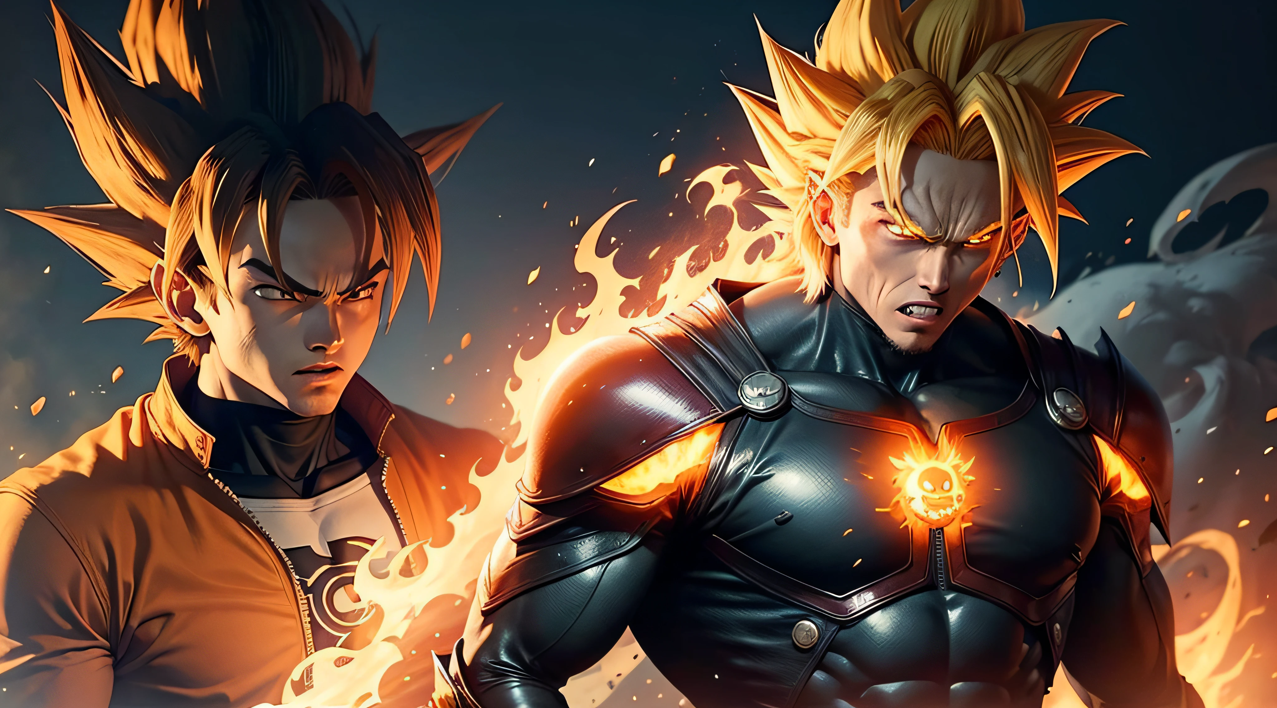 High-resolution image of a fusion of Goku and venom