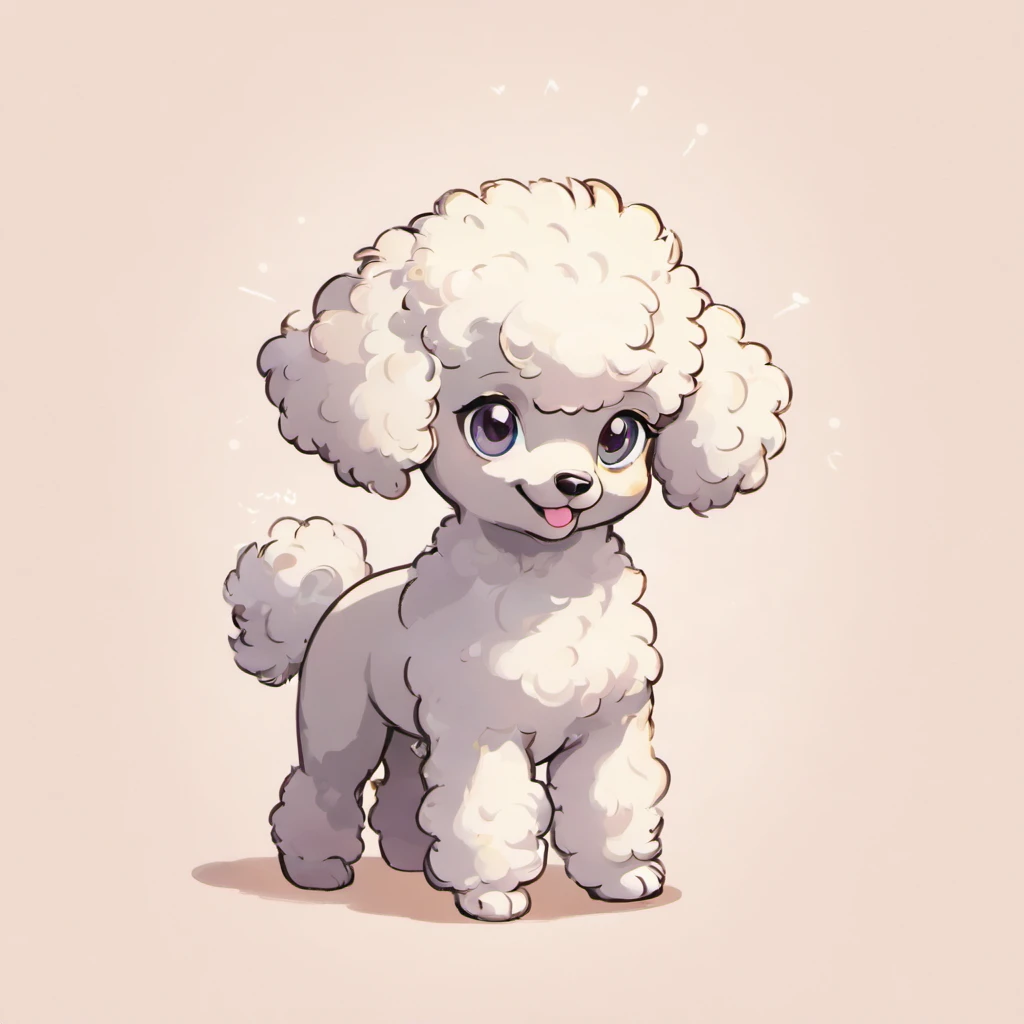 Research and Inspiration:
Begin by immersing yourself in Sowsow's Pokemon-inspired art style. Study the vibrant colors, whimsical shapes, and expressive eyes that characterize this style. Collect reference images of Miniture Poodles to understand their unique features and personalities.

Sketching:
Start with a pencil sketch that captures the playful and endearing characteristics of Miniture Poodles. Pay particular attention to their facial expressions, body proportions, and distinctive curly fur.

Inking:
Once you're satisfied with your sketch, use black ink or digital tools to create clean, bold outlines. Emphasize key details, as Sowsow's style often features thick, expressive lines.

Coloring:
Choose a vibrant and eye-catching color palette for your Miniture Poodle. Fill in the areas with flat colors, ensuring that each part of the poodle is well-defined and visually appealing.

Shading and Highlights:
Add shading to give your illustration depth and dimension, considering the direction of the light source. Use highlights sparingly to make certain areas, such as the eyes or nose, stand out and bring your artwork to life.

Background:
For the white background, create a clean and seamless backdrop that complements the colors of your Miniture Poodle. This will ensure versatility for use as a sticker or artwork.

Final Touches:
Review your illustration and make any necessary adjustments to enhance its overall appeal. Consider adding playful accessories or a charming expression to make your Miniture Poodle truly unique.

Detail and 4K Quality:
To achieve a masterpiece in 4K quality and intricate detail, work meticulously on every aspect of your illustration. Pay attention to the fine textures of the poodle's fur, the sparkle in its eyes, and the subtleties of its features. This level of detail will make your artwork visually stunning and a true masterpiece. The dog is Black coloured.
