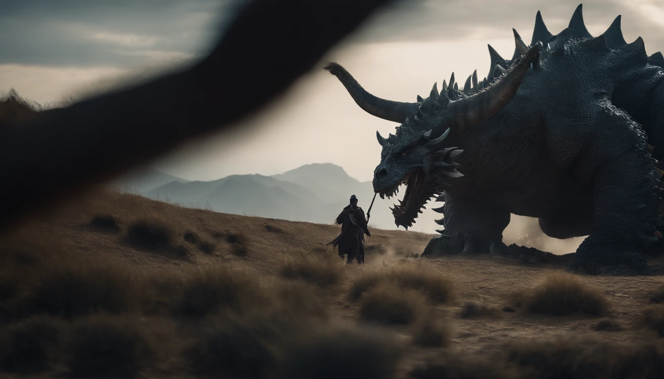 Fantasy world monster knight,中景 the scene is,Full body like, highly detailed surreal vfx,oc rendered,Shot with 70 mm - AR 16:9 --q 2 --s 1000