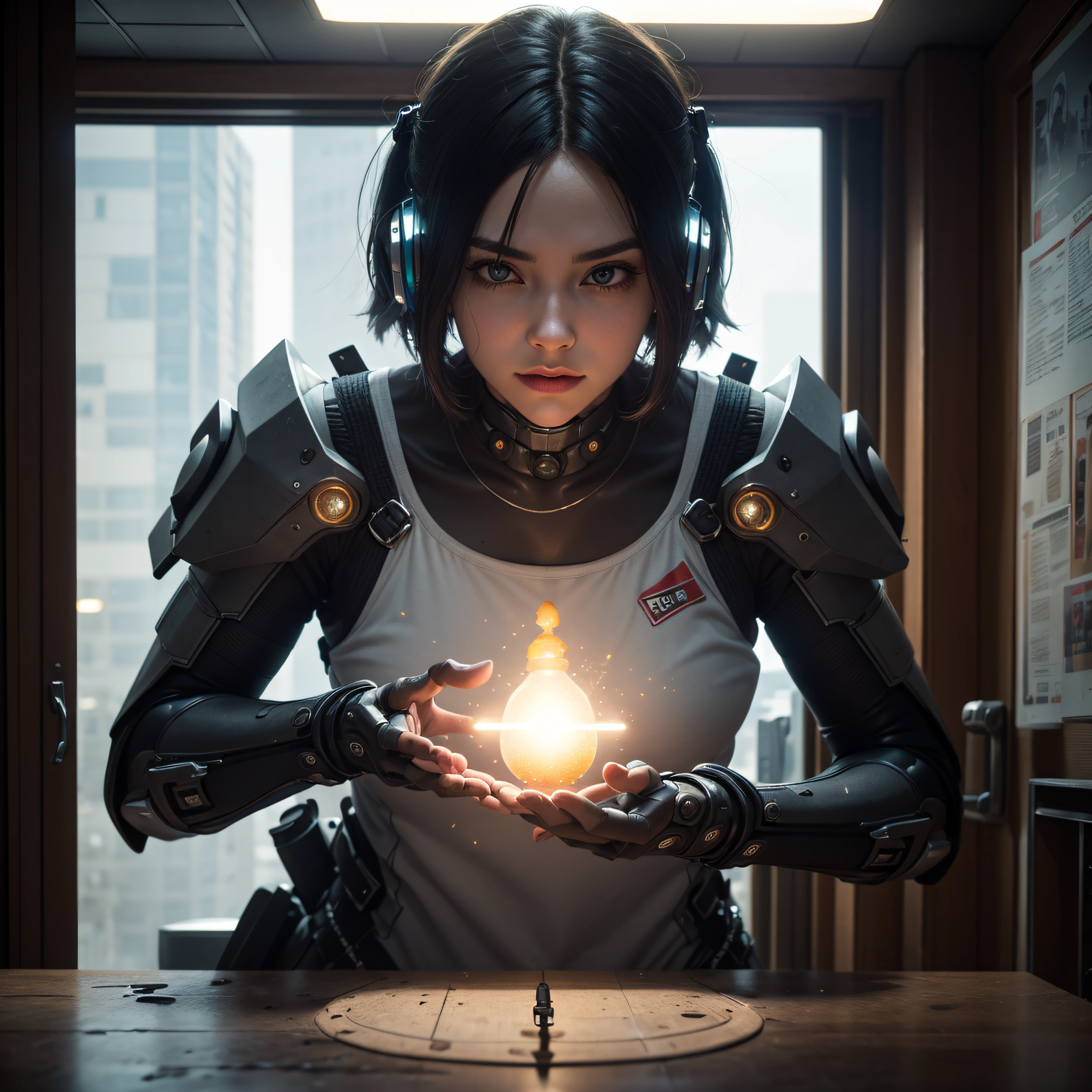 ((calidad superior)), ((obra maestra)), ((realista)), (Los detalles), (fotorrealista:1.5), puppet, marioneta de nadera humanoides tendidos en un piso de concreto, Science-Fiction, HDR, Trazado de rayos, NVIDIA RTX, Los ultra-Highres, Irreal 5, Sub-Surface Scatterring, PBR texturizado, Post-procesamiento, Anisotropic filtering, Profundidad de campos, maximum sharpness and sharpness, Regla de los tercios、8K RAW、(Luminescent Particles:1.4)、(super-detailed CG、Unidad 8k Fondos de pantalla、lighting like a movie、destello de lente、foco nítido、Arte cyberpunk、arquitectura cyberpunk