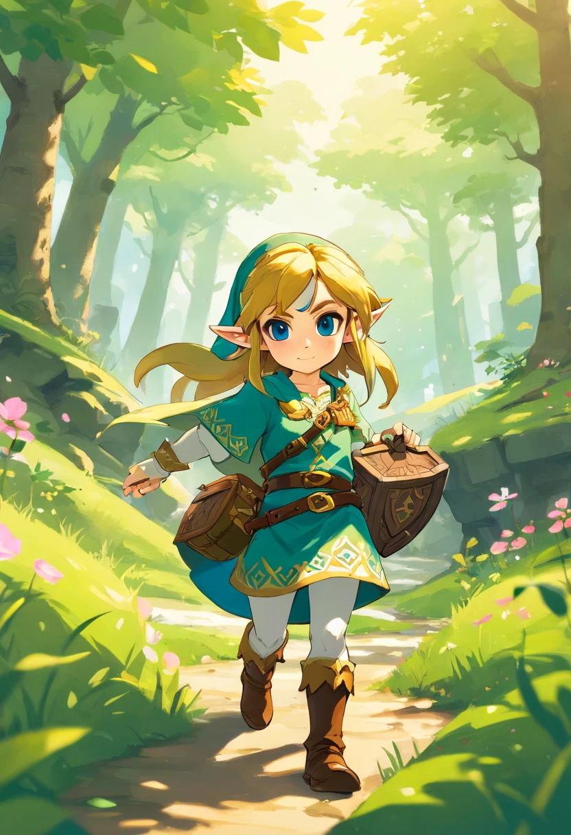 full body, person for the zelda game, the zelda manga, man, zelda character ff, in the style of ian mcque, temmie chang, stylish costume design, romanticized depictions of wilderness, jean-baptiste monge, science academia
