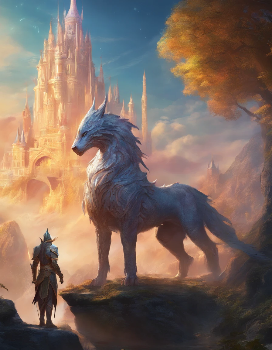 Fantasy World Monster Knight，中景 the scene is，Full body like， highly detailed surreal vfx，oc rendered，Shot with 70 mm - AR 16:9 --q 2 --s 1000
