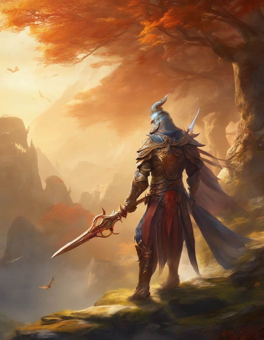 Fantasy World Monster Knight，中景 the scene is，Full body like， highly detailed surreal vfx，oc rendered，Shot with 70 mm - AR 16:9 --q 2 --s 1000