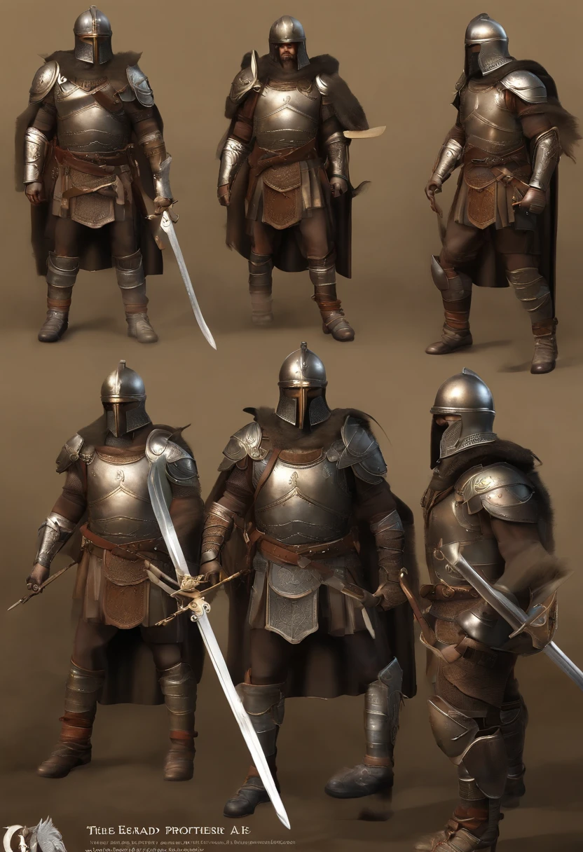 *Fisionomia:** The Roman soldier of Julius Caesar's time would have a distinctive appearance, characteristic of the dress and armor of the time. - **Elmo**: Ele usaria um elmo de bronze ou ferro, geralmente com uma crista adornada, Protecting your head. The helmet would have openings for the eyes and a protection for the nose. - **Cabelos e Barba**: Seus cabelos curtos ou raspados, according to the Roman military practices of the time. The beard would also be kept short or shaved to ensure a proper fit of the helmet. - **Olhos**: The soldier's eyes are visible through the openings of the helmet, displaying a specific and serious look. - **Vestimenta**: He would wear a short woolen tunic, geralmente vermelha ou branca, chamada "short tunic". Envelope to tunic, He wore a metal breastplate (lorica segmentata), composta por tiras de metal articuladas que protegiam o peito e as costas. He would also have a leather or metal skirt, chamada "cingulate", that would protect the groin area. - **Armadura nas Pernas**: Nas pernas, ele usa grevas (caneleiras) de metal para proteger as canelas e as coxas. - **SHOES**: The soldier would wear leather or specific boots with thick soles and nails for grip. **Equipamento e Armas:** - **Gladio Sword**: He would be armed with a gladium, uma espada curta e afiada, especialmente usada para combate corpo a corpo. - **Shield that would protect the groin area. - **Armadura nas Pernas**: Nas pernas, ele usa grevas (caneleiras) de metal para proteger as canelas e as coxas. - **SHOES**: The soldier would wear leather or specific boots with thick soles and nails for grip. **Equipamento e Armas:** - **Gladio Sword**: He would be armed with a gladium, uma espada curta e afiada, especialmente usada para combate corpo a corpo. - **Shield that would protect the groin area. - **Armadura nas Pernas**: Nas pernas, ele usa grevas (caneleiras) de metal para proteger as canelas e as coxas. - **SHOES**: The soldier would wear leather or specific boots with