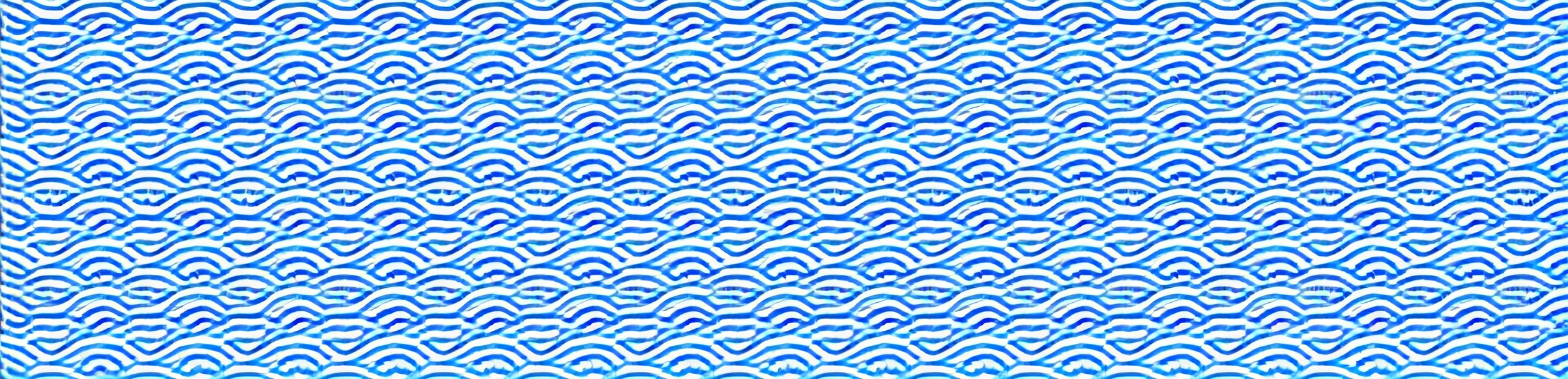 Blue and white abstract pattern with waves, ocean pattern, ((Waves, Waves, swirly ripples, Ripple-like waves, repeating fabric pattern, Infinite hieroglyphic waves, Sea waves, subtle pattern, Repetitive patterns, Thick blue line, Infinite glyph waves, rippling, Chorus mode, Ripples, o pattern