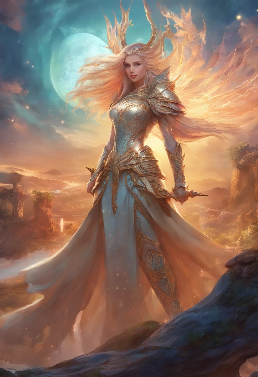 Fantasy World Monster Knight,中景 the scene is,Full body like, highly detailed surreal vfx,oc rendered,Shot with 70 mm - AR 16:9 --q 2 --s 1000
