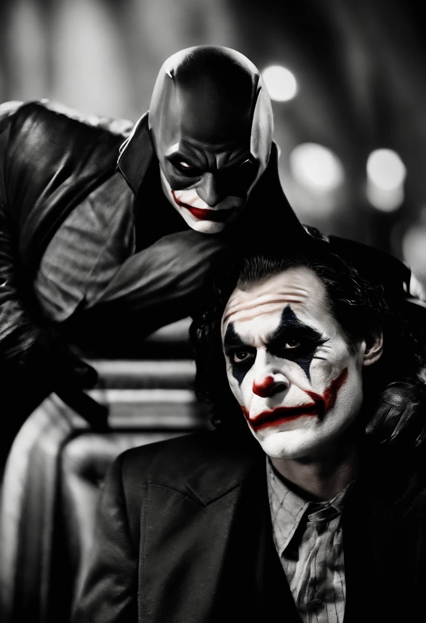 Joker and Batman ,joker says ,why so serious