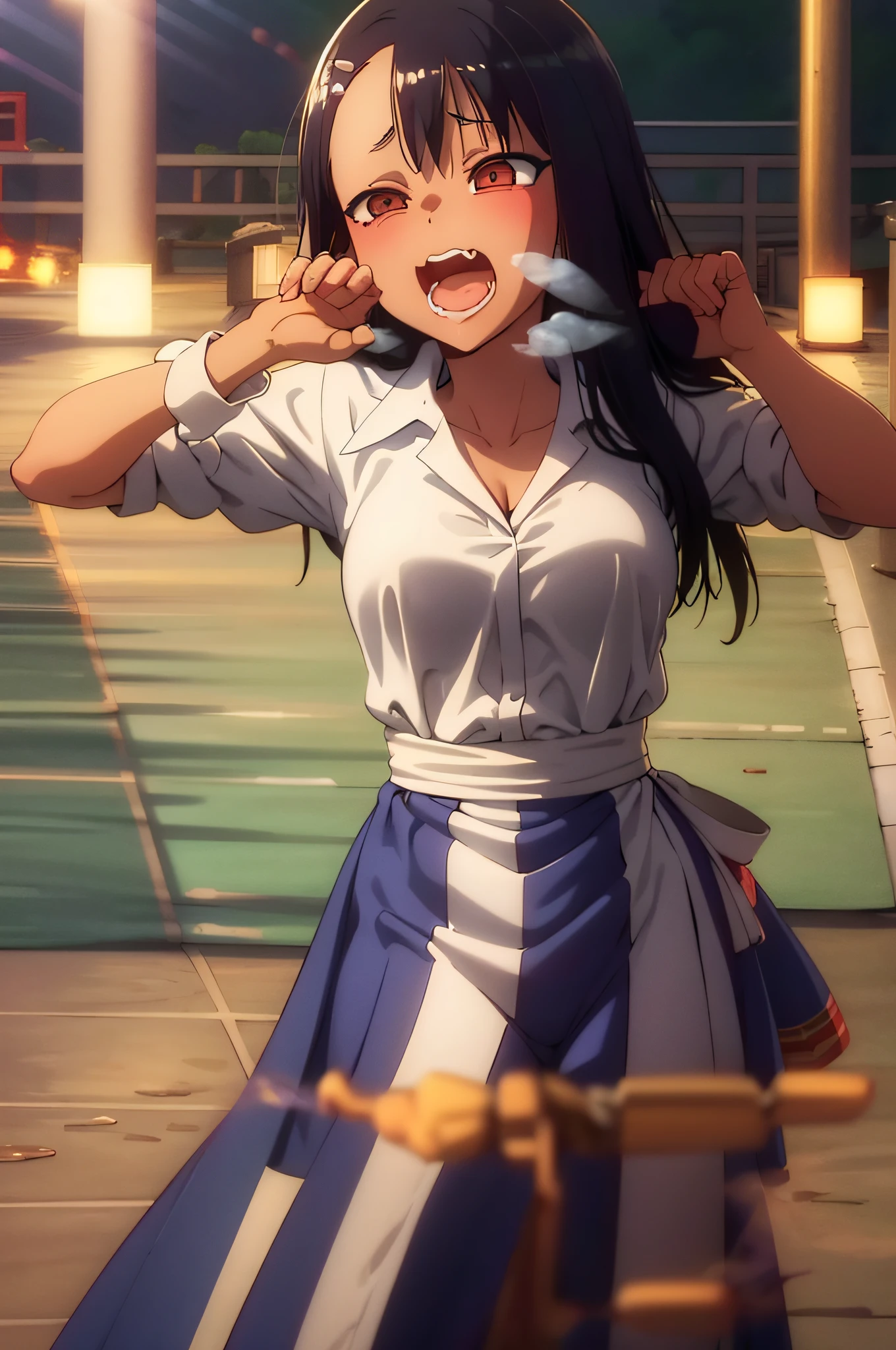 masterpiece, best quality, CG, wallpaper, HDR, high quality, high-definition, extremely detailed, fucked silly, ahegao, heavy breathing, cum in pussy,