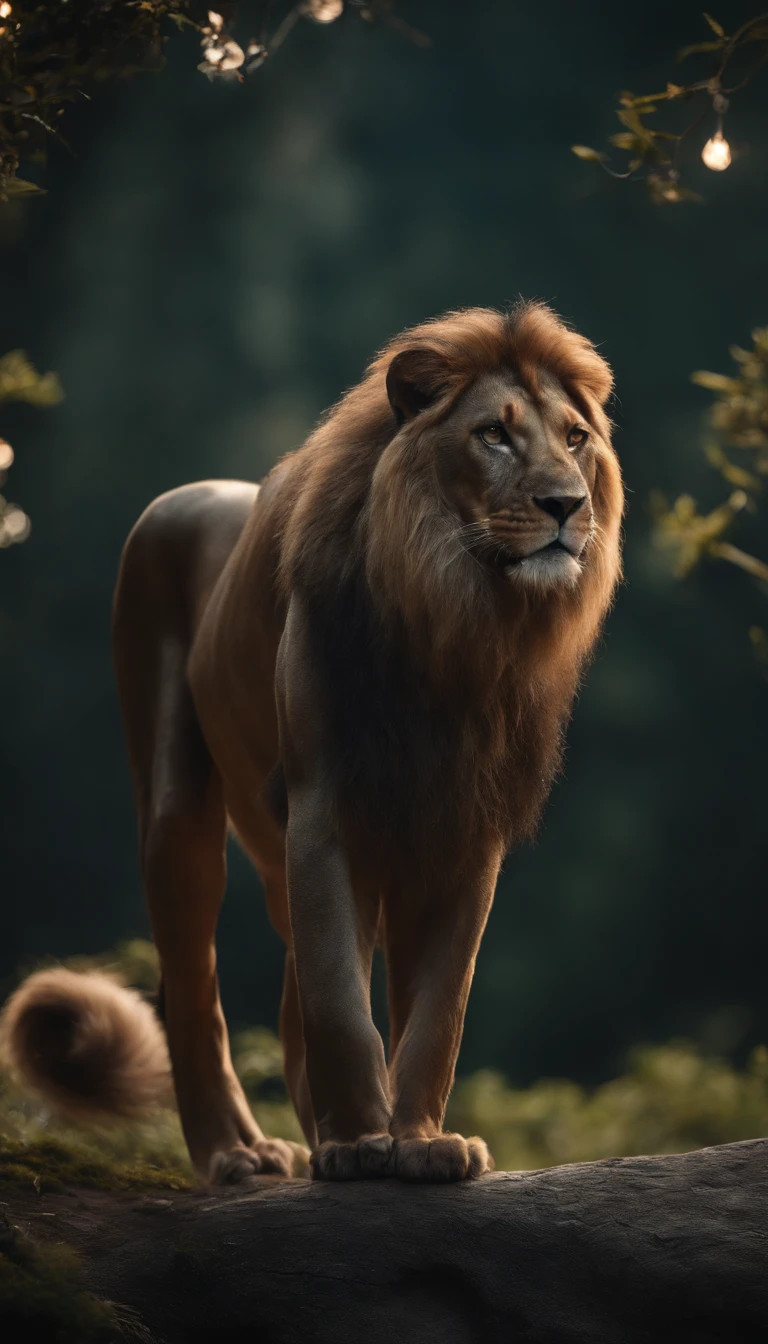 starrysky,manticore,Thick spikes,中景 the scene is,Full body like, highly detailed surreal vfx,Hyper-realistic,Ultra photo realsisim,Real Photographics,8K,High definition,high qulity,Works of masters,super-fine,Smudge,ink,8K,super-fine,high qulity,(((OC renderer)))